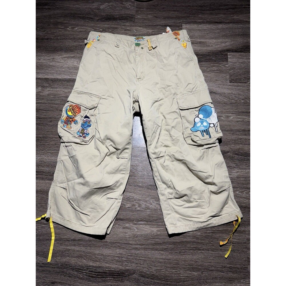 Miskeen Men’s Belted Cargo Shorts Mens 38 Fabric Belt Streetwear